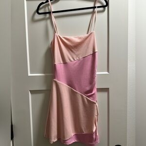 More to come pink mini dress size small